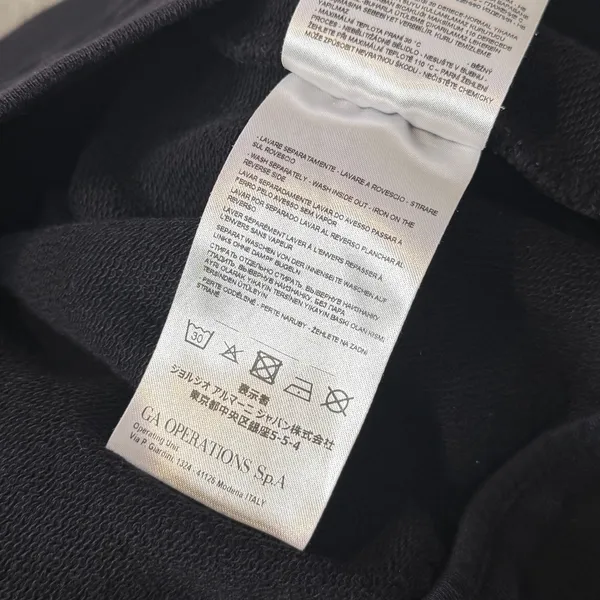 Armani Exchange Zip Up Hoodie Black Pink Logo‎ French Terry Sweatshirt Womens S - Image 10
