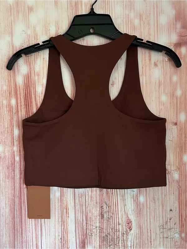 Girlfriend Collective Cafe Brown Paloma Racerback Sports Bra Style 1002 Sz M - Image 9