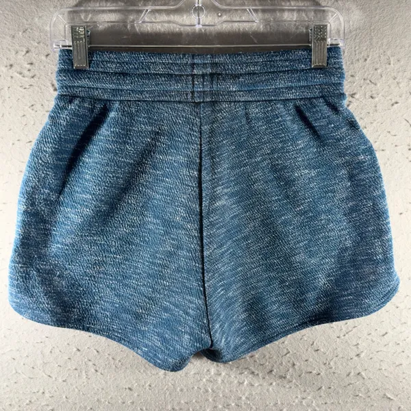 3140 | Kyodan Marled Knit Drawstring Lounge Shorts Blue Women Large - Image 2