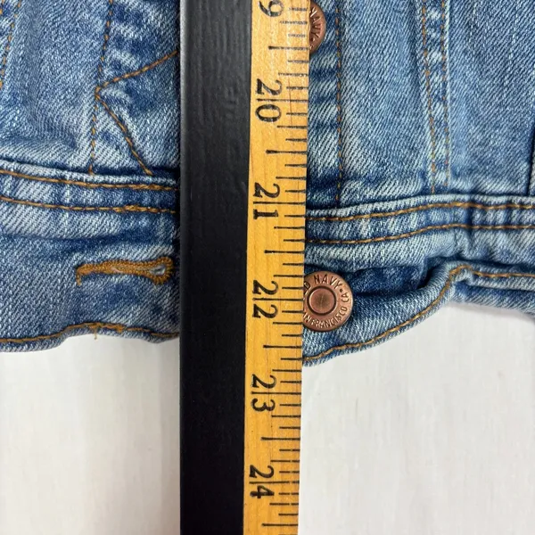 Old Navy‎ Women's Denim Jacket Medium Wash Classic Trucker Casual Sz S - Image 6