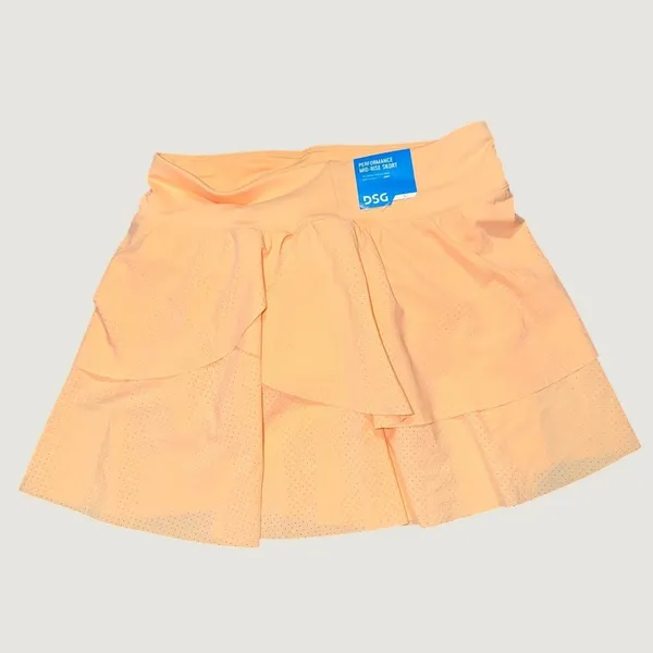 DSG Girls Small Peach Lightweight Stride Skort Ruffle Athletic Tennis Skirt NWT - Image 3