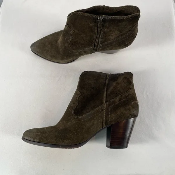 Frye Renee Seam Suede Short Boot in Brown‎ Size 10 - Image 5