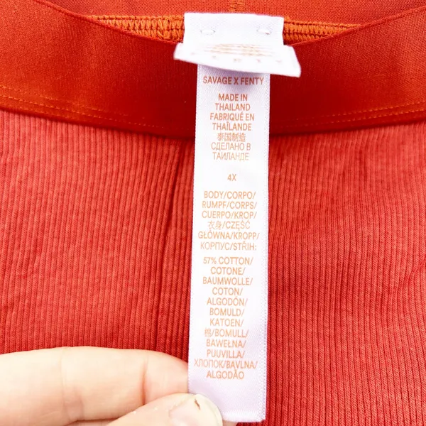Savage x Fenty‎ Womens Lounge Sexy Rib Essentials Boy Shorts Size 4X Red Chili - Image 5