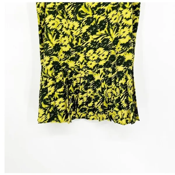 NEW Urban Outfitters‎ Camille Floral Pleated Mini Dress Women's Size S 90s - Image 4