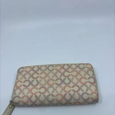 Coach Signature C Dot Cream Multi Zip Around Wallet - Image 2