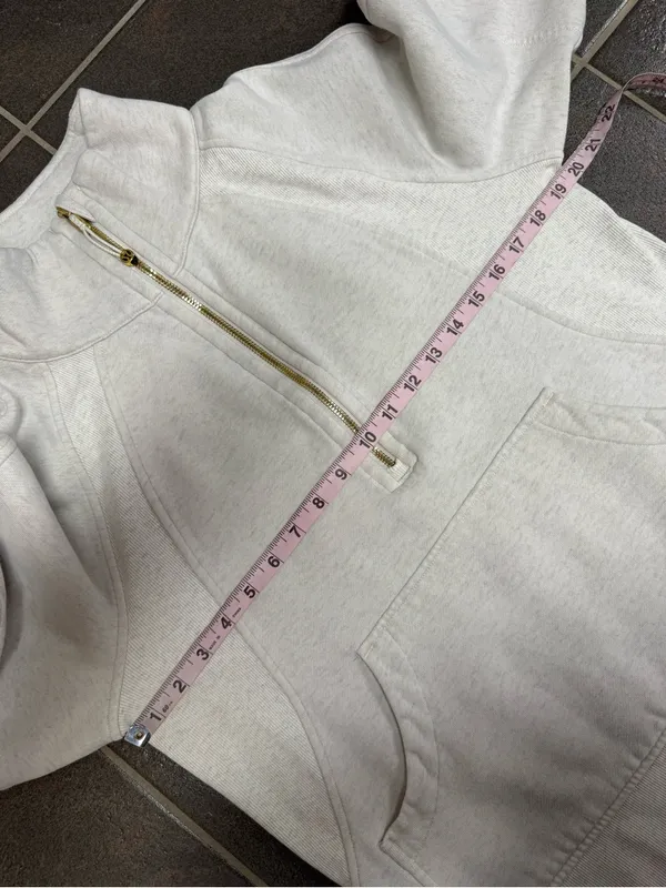 Lululemon Scuba Oversized Funnel Neck Half 1/2 Zip Sweatshirt Long Gold XS/S - Image 10