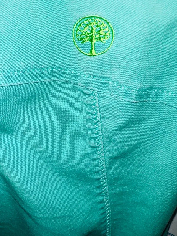 healing hands Teal Drawstring Utility Joggers with Black Waistband - Image 3