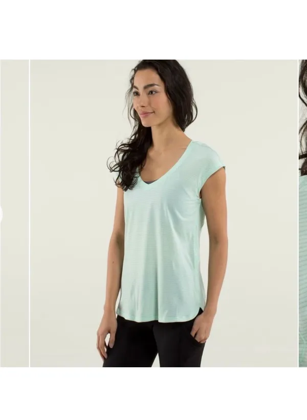 Lululemon Track Tee Heathered Fresh Teal / Fresh Teal - Image 4