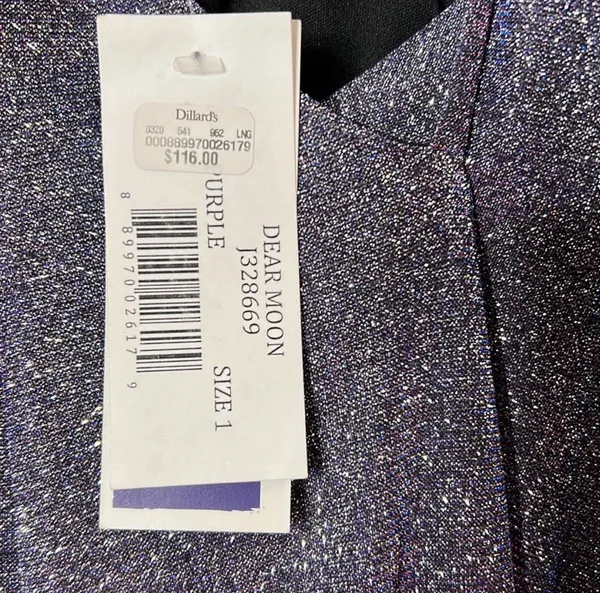 Dillard's Purple Sparkle Formal Dress - Image 6