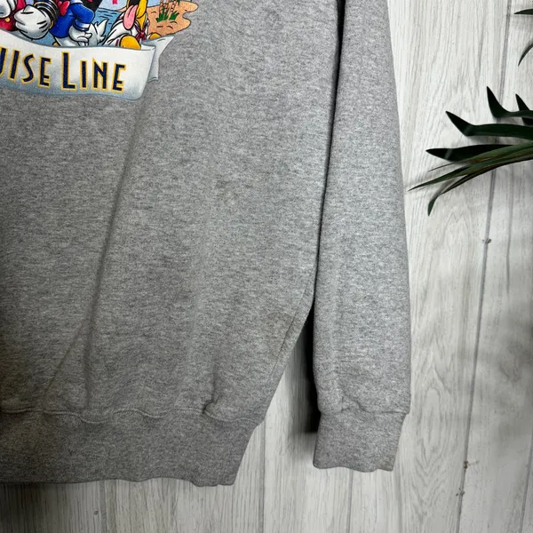 STAINED Vintage Disney Cruise Line Crewneck Sweatshirt Character Signatures XL - Image 7