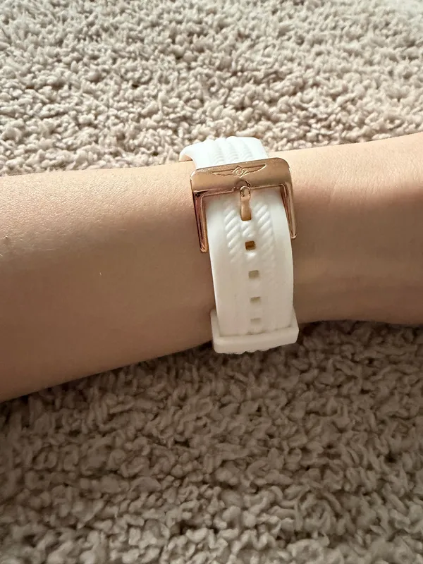 Invicta Rose Gold Dial Watch with White Strap - Image 3