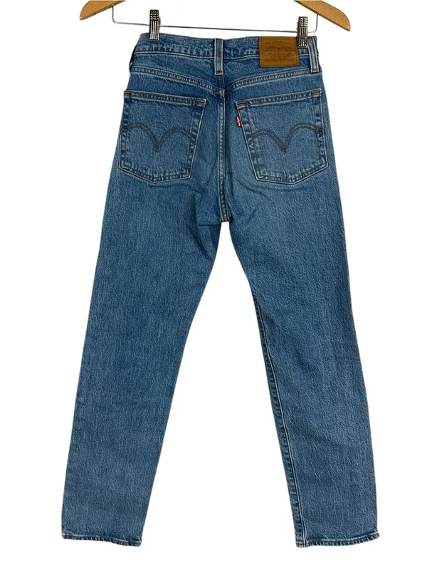 Levi's Wedgie Straight Leg Classic Blue Jeans Button Fly WOMEN’S SIZE 24 Waist - Image 3
