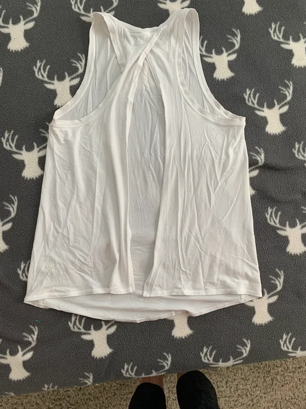 Lululemon White All Tied Up Tank Size 2 - Image 2