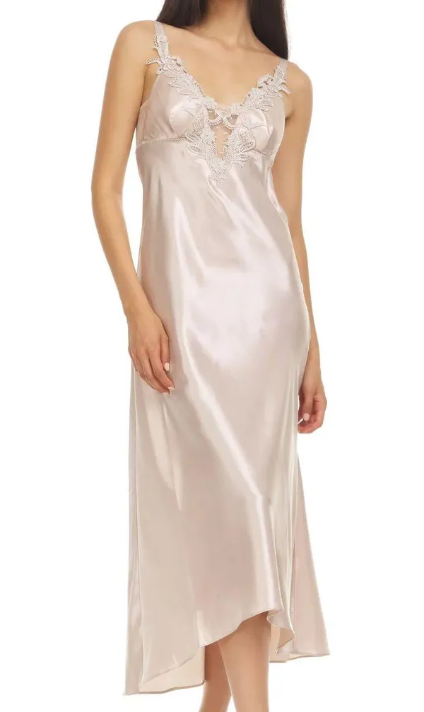NWT S/M Intimate Matching Set Nightgown Robe Slip Floral Lingerie. - Image 3