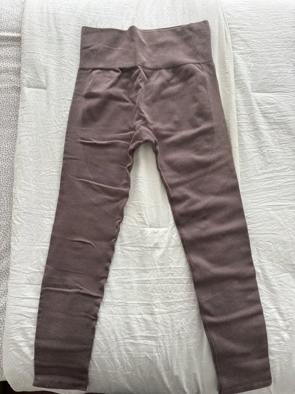 JoyLab Brown Seamless High Rise Ribbed Leggings - Image 2