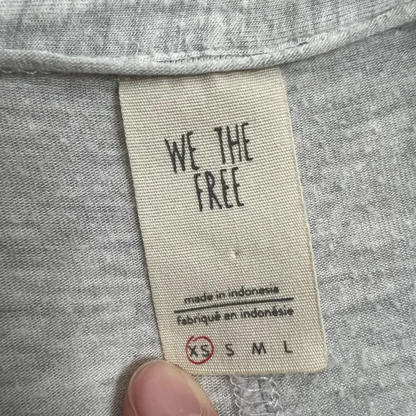 Free People Soft Grey Blouse - Image 3