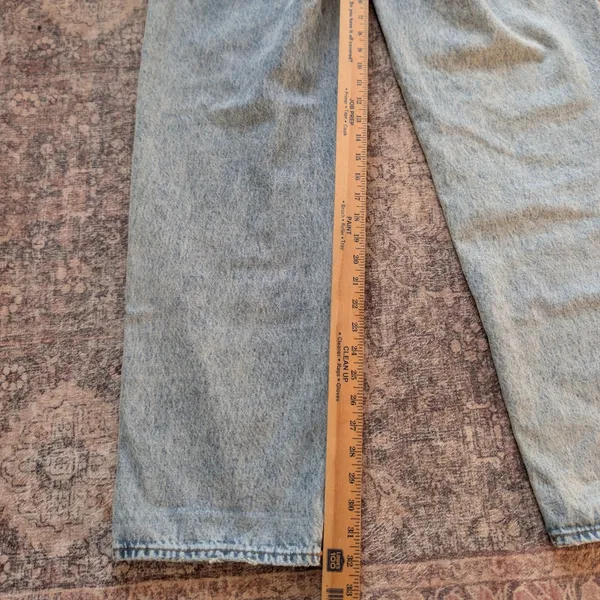 Good American Good‎ 90s Jeans Light Blue Wash Loose Wide Leg GNIL999T Size 00/24 - Image 8