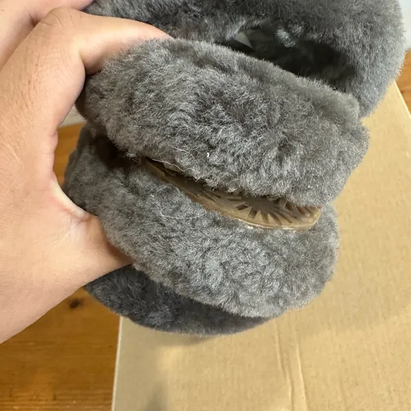 UGG Gray FLUFF  YEAH SLIDE - Image 10