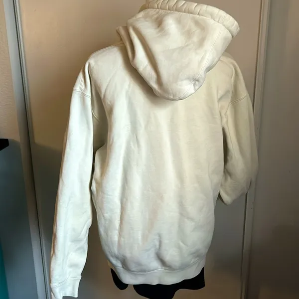 You Matter Embroidered Unisex Solid Eggshell Pullover Sweatshirt Hoodie White Size M - Image 6