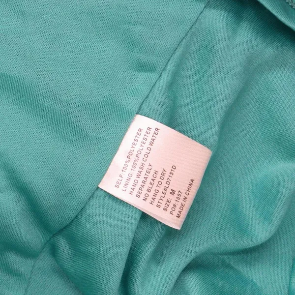 L'atiste by Amy Womens Knit Textured Open Back Babydoll Dress Teal Blue M - Image 4
