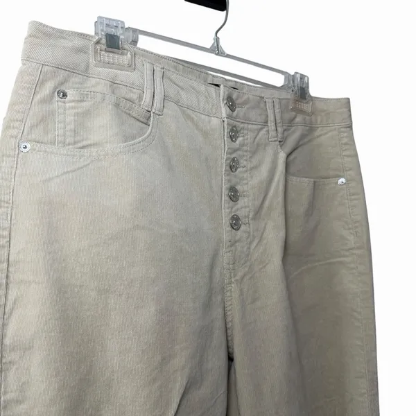 NWT Forever 21 Corduroy Flare Pants‎ Women's Size XL Tan Distressed Y2K Boho - Image 11