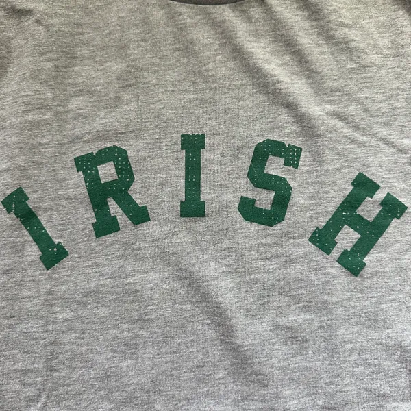 Men’s Small Denim And Flowers St. Patrick’s Day Irish Gray T-shirt - Image 3