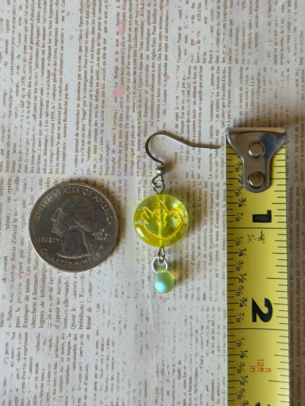 Handmade quality unique rare Czech glass bird beads fairy boho fairy whimsy style earrings🌿✨ - Image 6