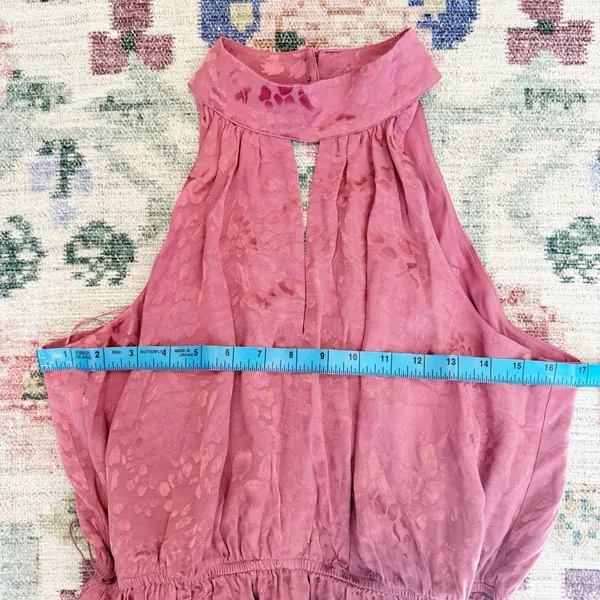 Anthropologie Burnout‎ Halter Mini Dress Size Medium Romantic Coquette Fairy - Image 5