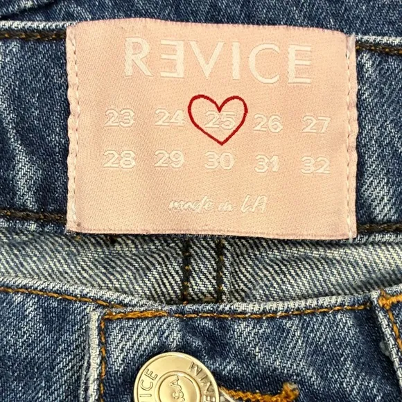 Revice‎ Denim Patchwork Jeans Womens Size 25 High Rise Straight Leg - Image 5