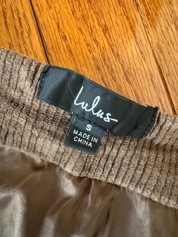 Lulus Light brown cotton mini skirt - Image 2