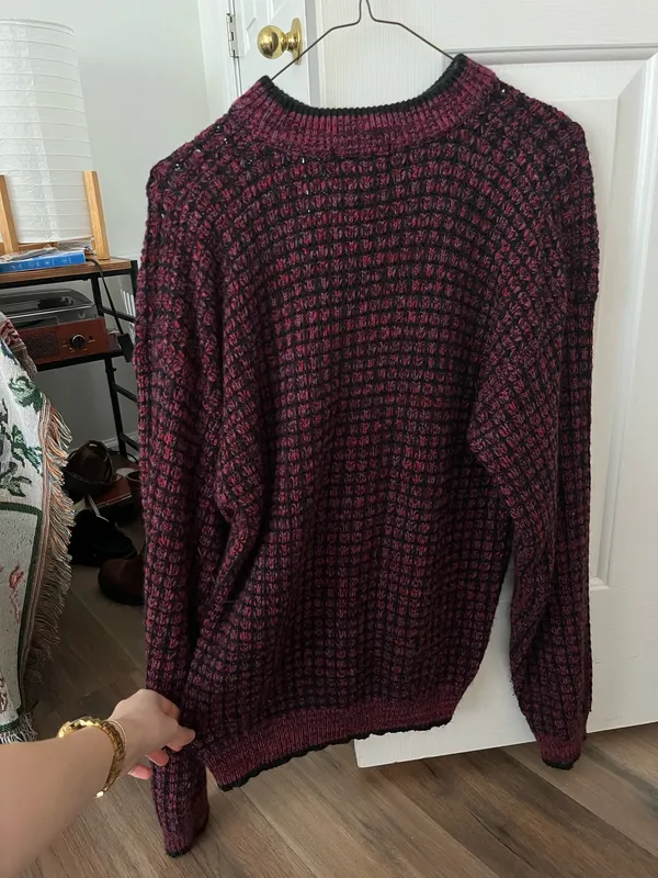 Vintage Sweater Purple Size M - Image 3