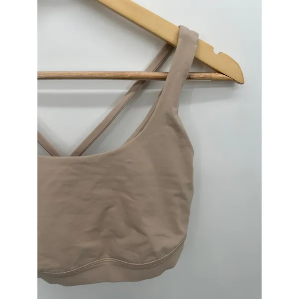 Lululemon Womens‎ Tan Energy Sports Bra Sz 10 Workout Gym Training Running - Image 4
