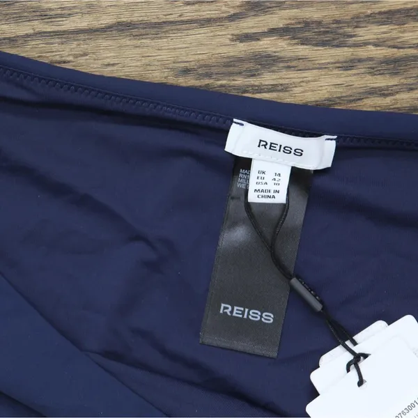NWT Reiss Womens Millie Bikini Bottom 97607630 Navy Blue 10 - Image 5