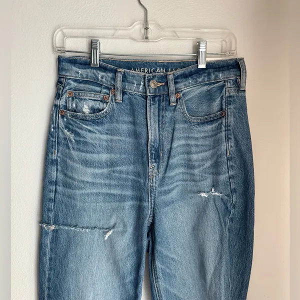 NWT American Eagel 90's Straight leg Distressed Jeans - Image 4