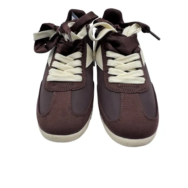 Universal Thread Women's 10 Brown Skyler Sneakers Ribbon Laces Memory‎ Foam - Image 2