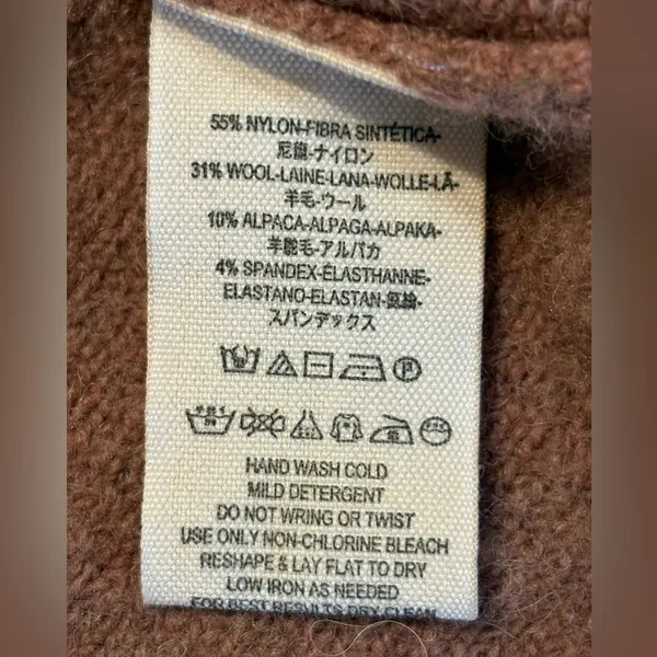 Free People Soft Mauve Knit Cardigan Wool and Alpaca Blend. Size M - Image 9
