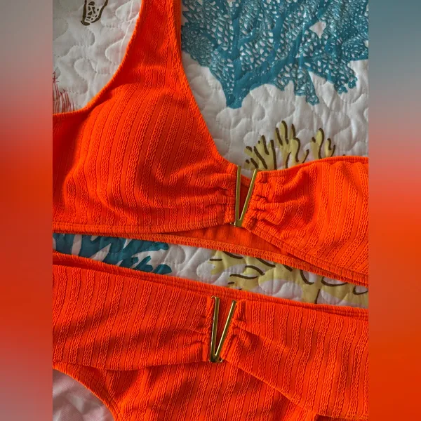 Vibrant Orange Bikini - Image 2