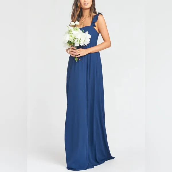 Show Me Your Mumu Weddings June Maxi Dress - Size XS - Rich Navy Crisp -‎ NWT - Image 3