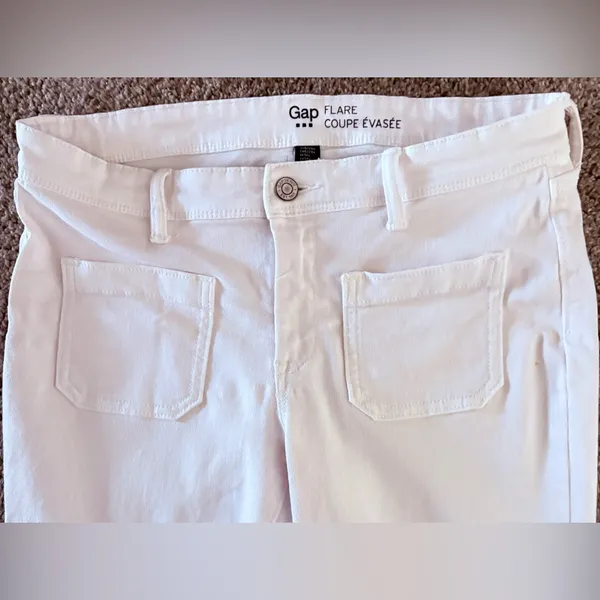 Gap 1970 White Flare Coupe Evasee Jeans - Image 3