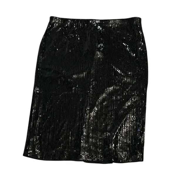 Piombo Black Sequins Skirt(Size XXL) Black - Image 2