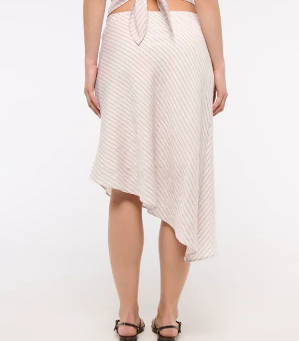 Abercrombie Mid Rise Asymmetrical Hem Midi Skirt - Image 3