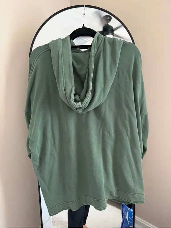 aerie Olive Green Hoodie Sweater - Image 5