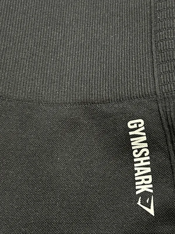 Gymshark Black Seamless 7/8 Leggings Cutout Mesh Ribbed High Waist XS - Image 7