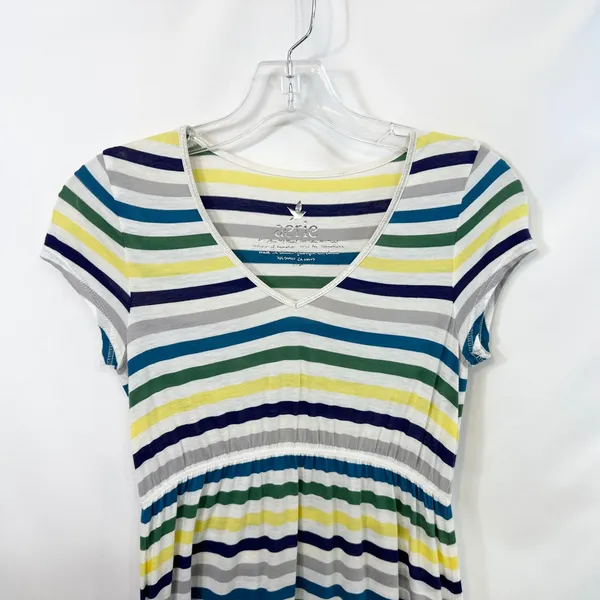 VTG Aerie Small Babydoll Top Y2K Striped Empire Waist Softi Girl‎ Grunge 169 - Image 3