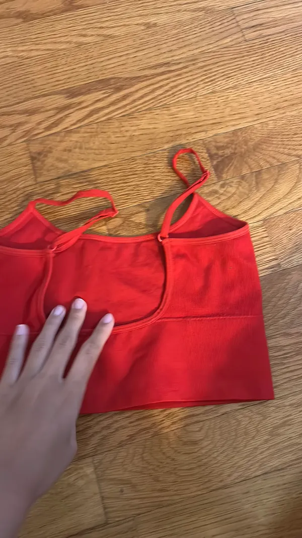 Garage Red Tank Top Cropped - Image 2