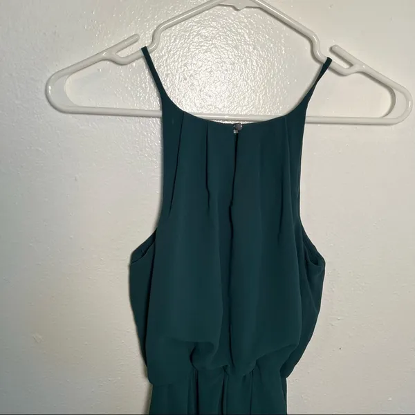 Miami Womens Sz XS Sleeveless Fit & Flare Dress Green Pleated Keyhole Francescas - Image 8