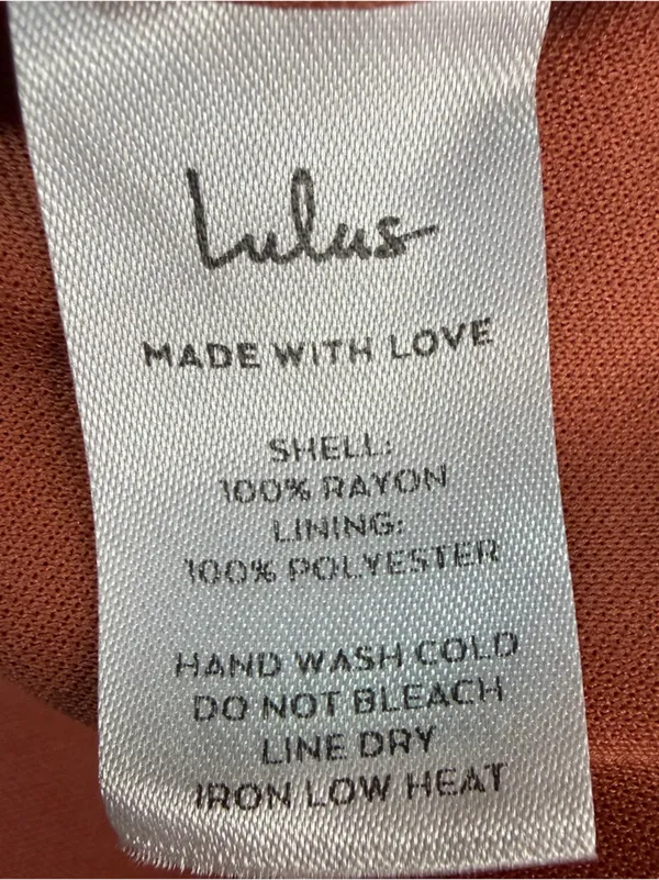 LULUS Women’s Lost In Paradise Rusty Rose V-neck Maxi Dress Size Medium - Image 6