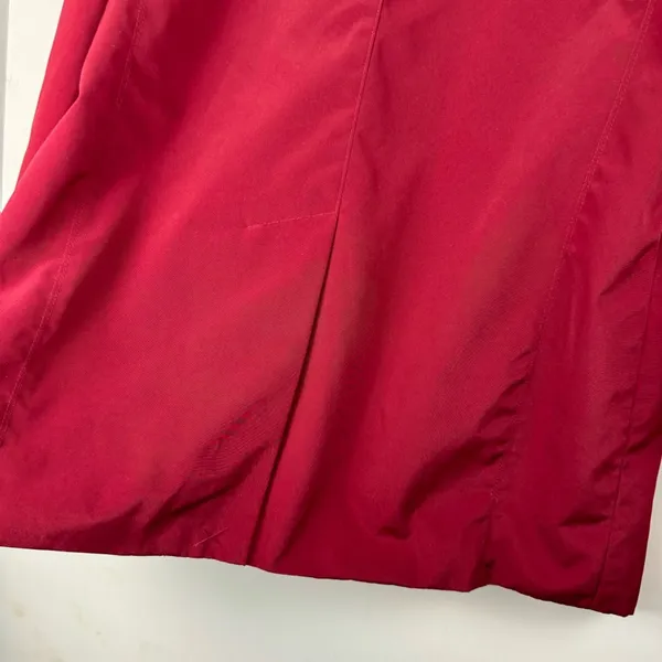 London Fog Red Button Front Trench Coat Jacket Sz Medium Plaid Flannel Lined - Image 16