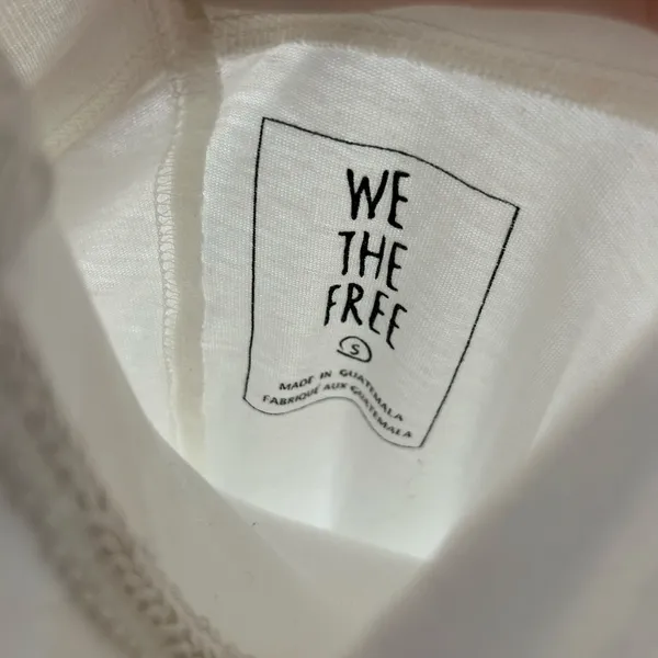 We the Free Free People White Cotton T-Shirt Longsleeve Lightweight Size Small - Image 4