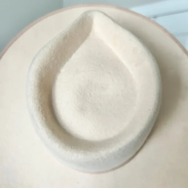 Lack of Color Ivory Rancher 100% Australian Wool Felt Fedora Hat Size Small - Image 5